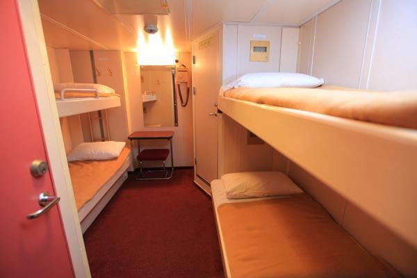 4 bunk deluxe cabin with attached toilet & shower