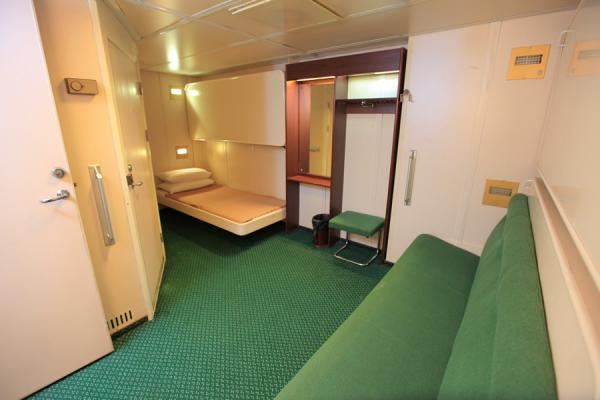 Special needs cabin (4 bunks) with attached toilet. Ideal for special needs passengers traveling with helpers